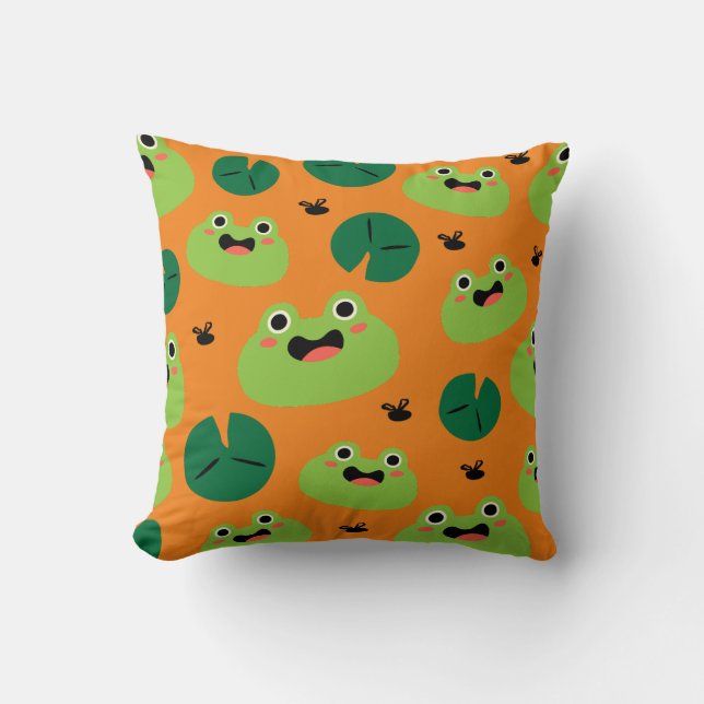 Coussin Cuisine de grenouilles et coussinets de Lily (Recto)