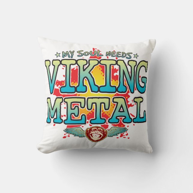 Coussin Cuisine en métal viking (Recto)