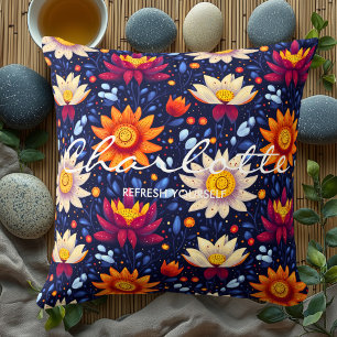 Coussin Cuisine florale de bien-être personnalisée avec de