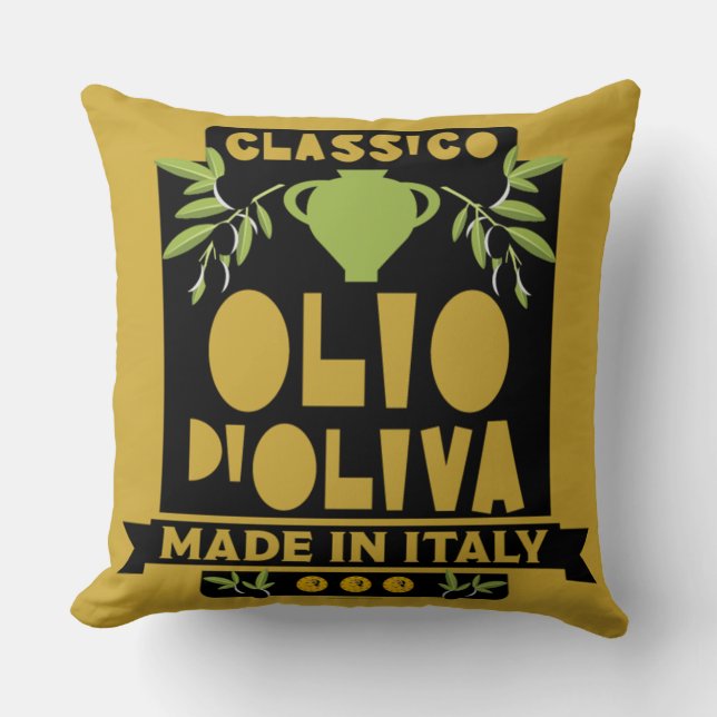 Coussin Cuisine italienne d'huile d'olive (Recto)