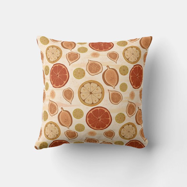Coussin Cuisine méditerranéenne Citron & Figue Motif Botan (Verso)