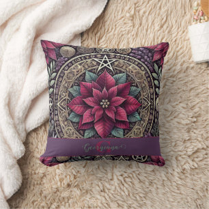 Coussin Cuisine personnalisée Poinsettia Pentagram Mandala