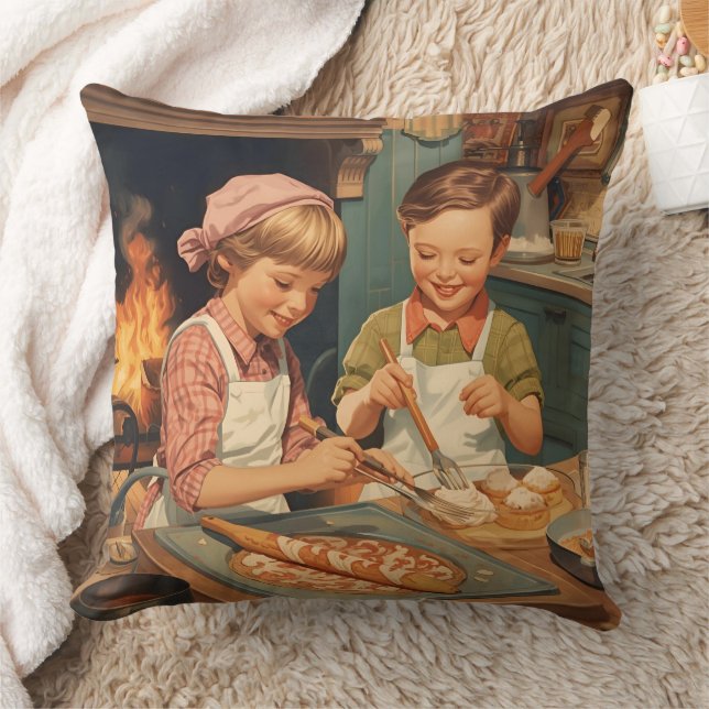 Coussin Cuisine pour enfants vintage (Couverture)