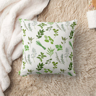 Coussin Cuisine verte Herbes de jardin culinaires