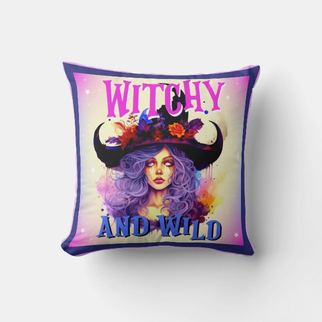 Coussin Cuisine violette rétro _ Halloween (Recto)