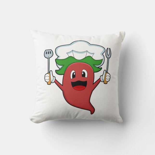 Coussin Cuisinier Végétalien Poivre (Recto)