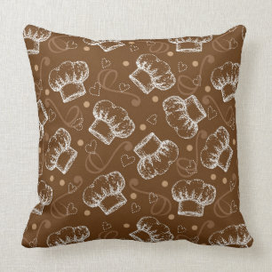 Coussin Cuisson du motif avec le casquette de chef