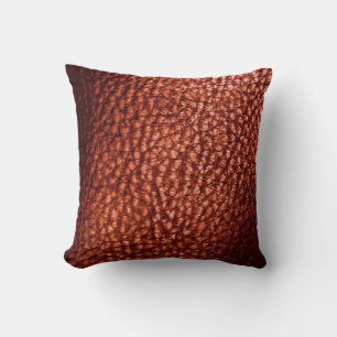 Coussin Cuivre Penny Faux Design en cuir