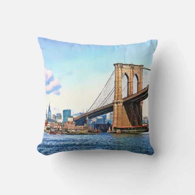 Coussin Culée de New York du pont de Brooklyn (Recto)
