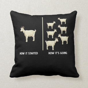 Coussin Cultivateur de chèvres amusant Humour