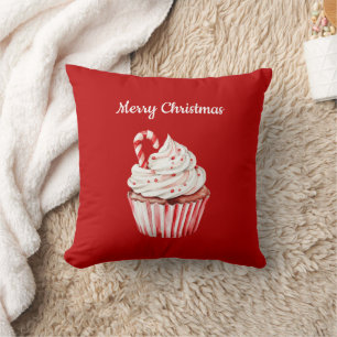 Coussin Cupcake de Noël Canne à Sucre