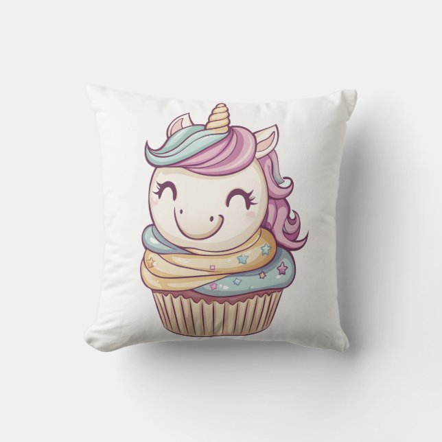 Coussin Cupcake Licorne Sucrée (1) (Recto)