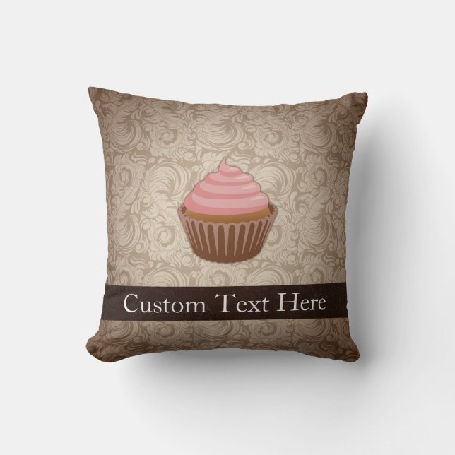 Coussin Cupcake rose/Brown (Recto)