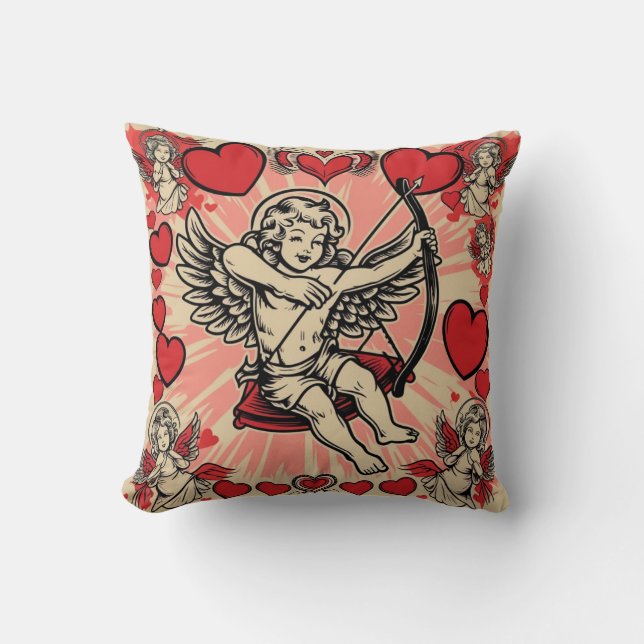 Coussin Cupidon vintage amour (Recto)
