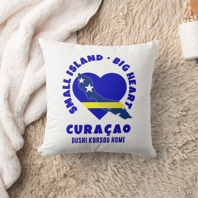 Coussin CURAÇAO Small Island Big Heart Dushi Korsuo  (Couverture)