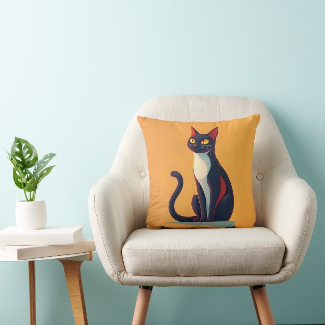 Coussin Curieux chat (Chaise)