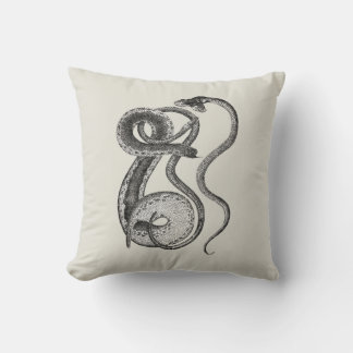 Coussin Curiosités de serpent à deux têtes vintage