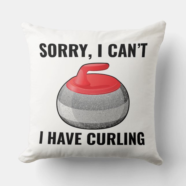 Coussin Curling en pierre hiver Curler sport glace (Recto)