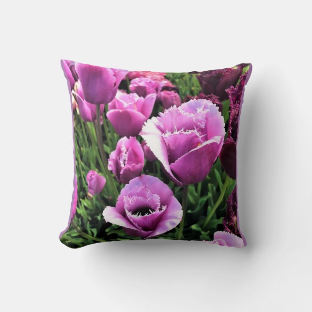 Coussin Curly Sue Purple Tulips, Oregon (Recto)