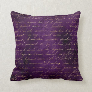 Coussin Curseur or sur violet profond