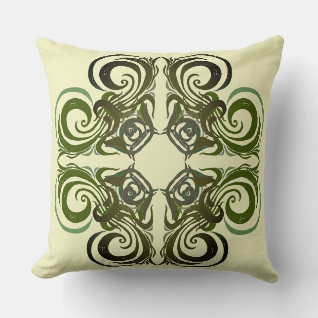 Coussin Curvy Green Retro (Recto)