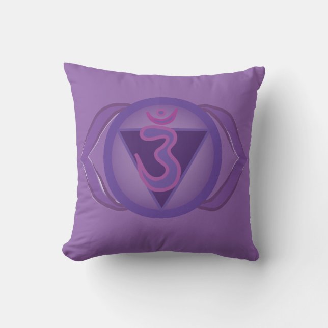 Coussin Cushion Ajna Chakra de troisième oeil 41 cm x 41 c (Recto)