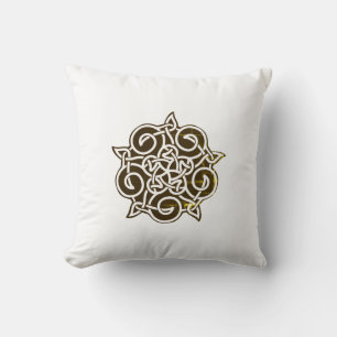 Coussin Cushion blanc noir ornement énergie Emblem
