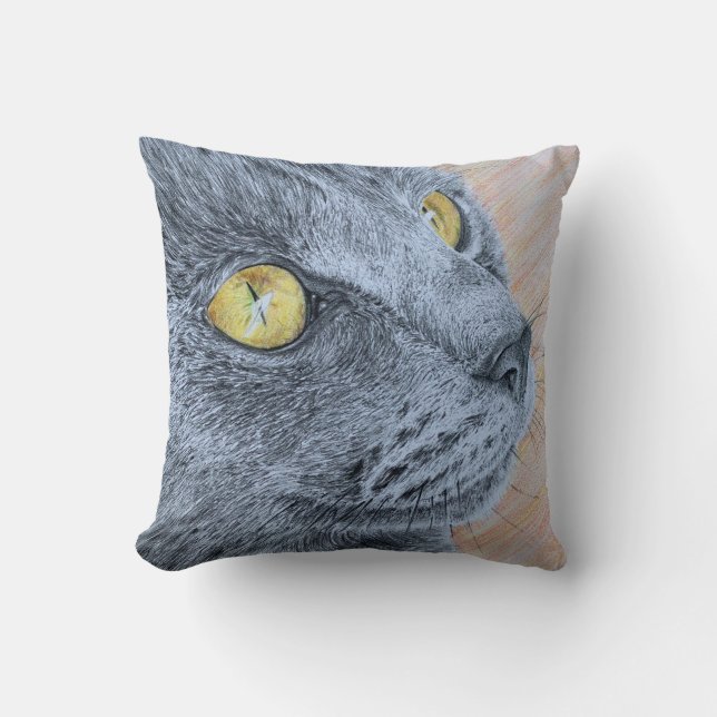 Coussin Cushion - Cat de Willow (Recto)