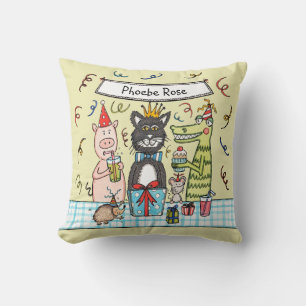 Coussin Cushion de fête d'enfants personnalisées