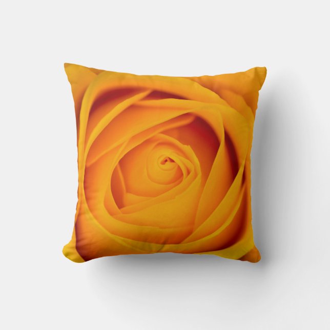 Coussin Cushion de fleurs de rose jaune (Recto)