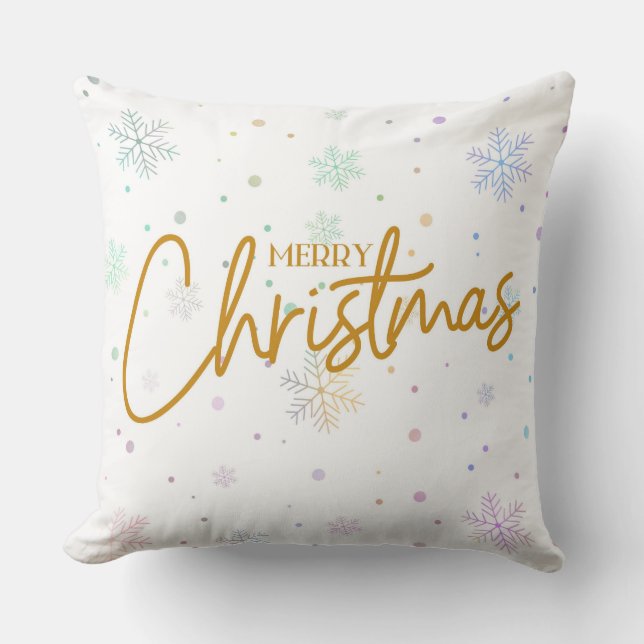Coussin Cushion de Noël à thème Carré (Recto)