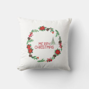 Coussin Cushion de Noël "Joyeux Noël" magnifiquement