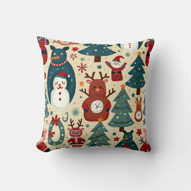 Coussin Cushion fête de Noël (Recto)