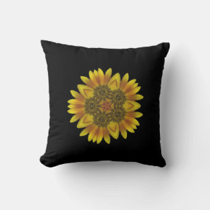 Coussin Cushion kaléidoscope jaune Floral