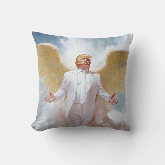 Coussin Cushion - "Les ailes sur Trump" (Recto)