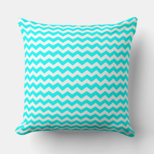 Coussin Cushion - Light Blue Zig Zags