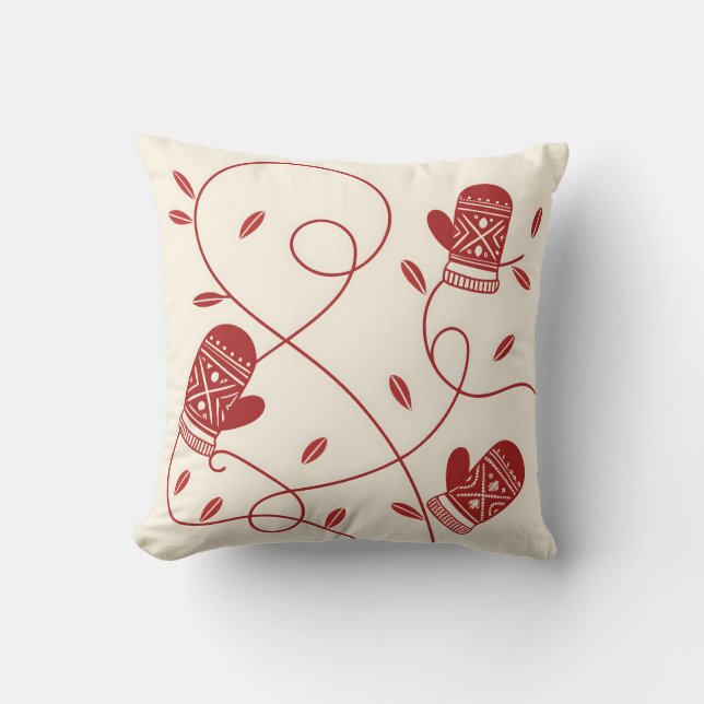 Coussin Cushion Motif Nordic Mitten (Recto)