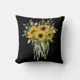 COUSSIN CUSHION NOIR DE CUSHION D'EUCALYPTUS