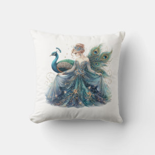 Coussin cushion women peacock