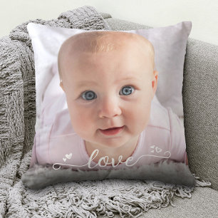 Coussin Custom 2 Photo Personnalisé Loisir Script Moderne
