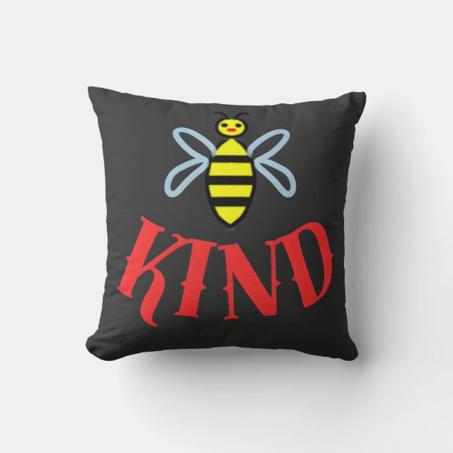 Coussin Custom Bee Kind Personalized Gift T-Shirt (Recto)