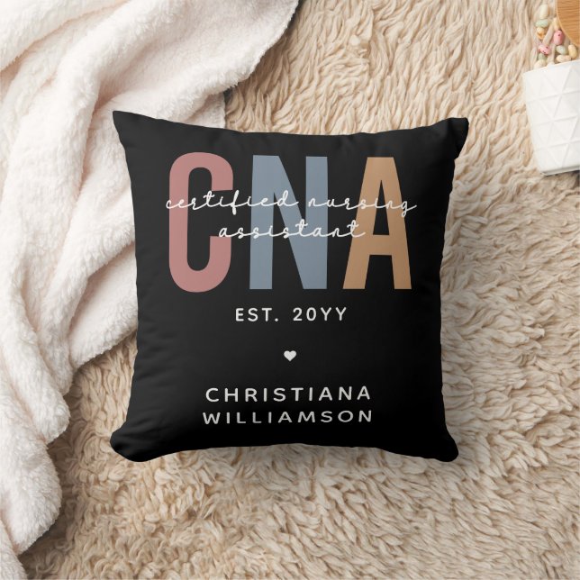 Coussin Custom CNA Retro Certified Nursing Assistant Gifts (Couverture)