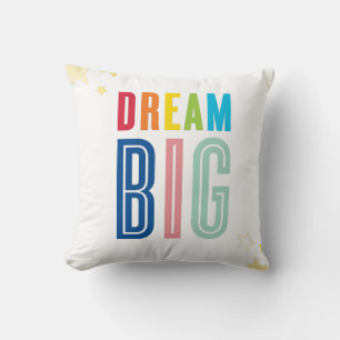 Coussin CUSTOM CUSHION typographie moderne rêve grand bril