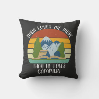 Coussin CUSTOM Dada M'Aime Plus Qu'Il N'Aime Le Camping