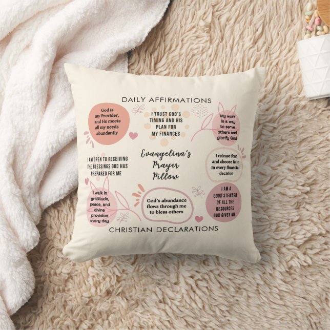 Coussin Custom Daily Affirmations Christian Bible Verse (Couverture)