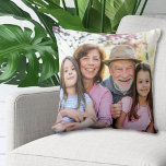 Coussin Custom Double Sided Family Photo<br><div class="desc">Photo Collage Pillow. This custom pillow features two photos—one on each side—making it a unique way to showcase your favorite memories. Perfect as a thoughtful gift for a dad on Father’s Day, a mom on Mother’s Day, or grandparents for any occasion. You can also swap the photos to highlight family,...</div>