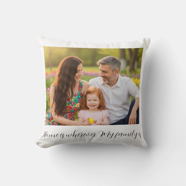 Coussin Custom Family Portrait Personalized Message (Recto)