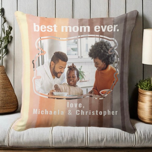 Coussin Custom Meilleure maman jamais photo keepscart oran (Créateur téléchargé)