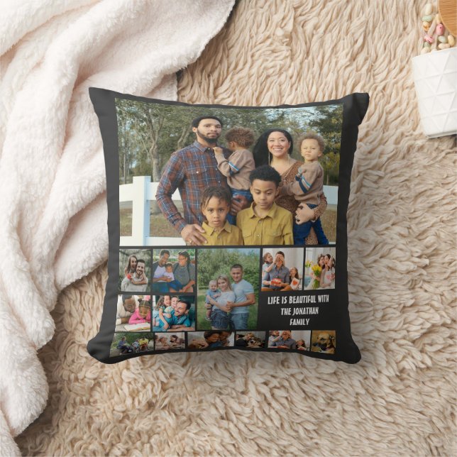 Coussin Custom Modern Family 14 Photo Collage Modèle (Couverture)