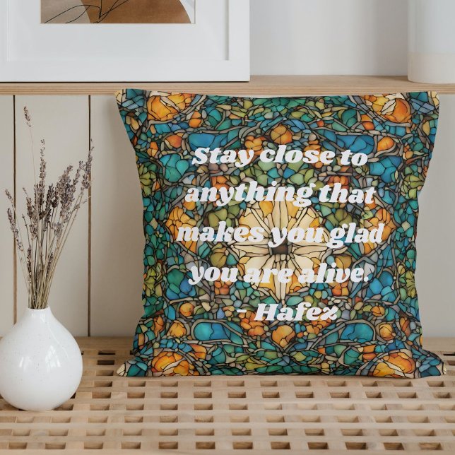 Coussin Custom Mosaic Motif Nowruz Iran Nouvel An Cadeau (Custom Mosaic Pattern Nowruz Iranian New Year Gift)